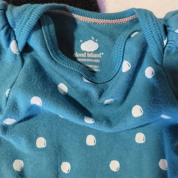5/$13 Cloud Island Onesie with Polka Dots - Picture 2 of 3